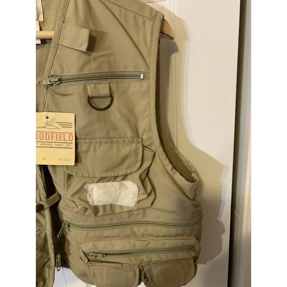 Vintage New Woodfield Fishing‎ Men’s Sz M Vest Tan